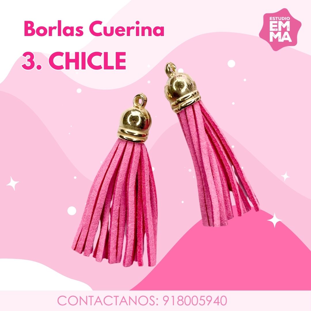 Borlas de cuerina Paq. 5 unidades