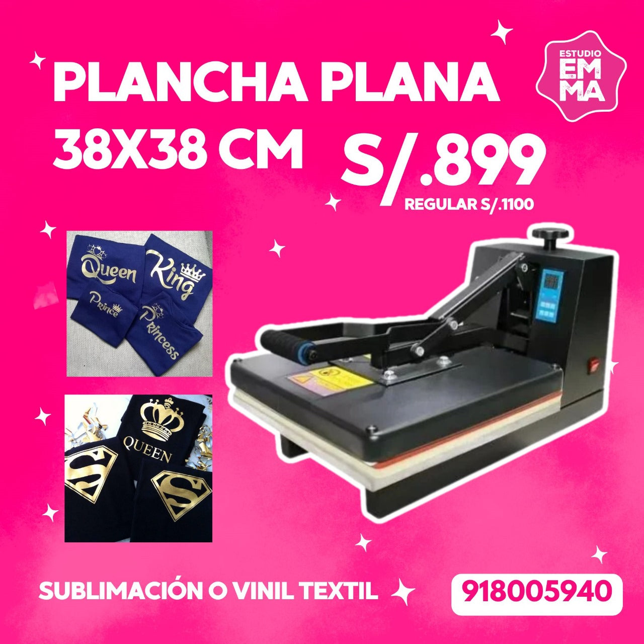 PLANCHA PLANA 38CM X38 CM