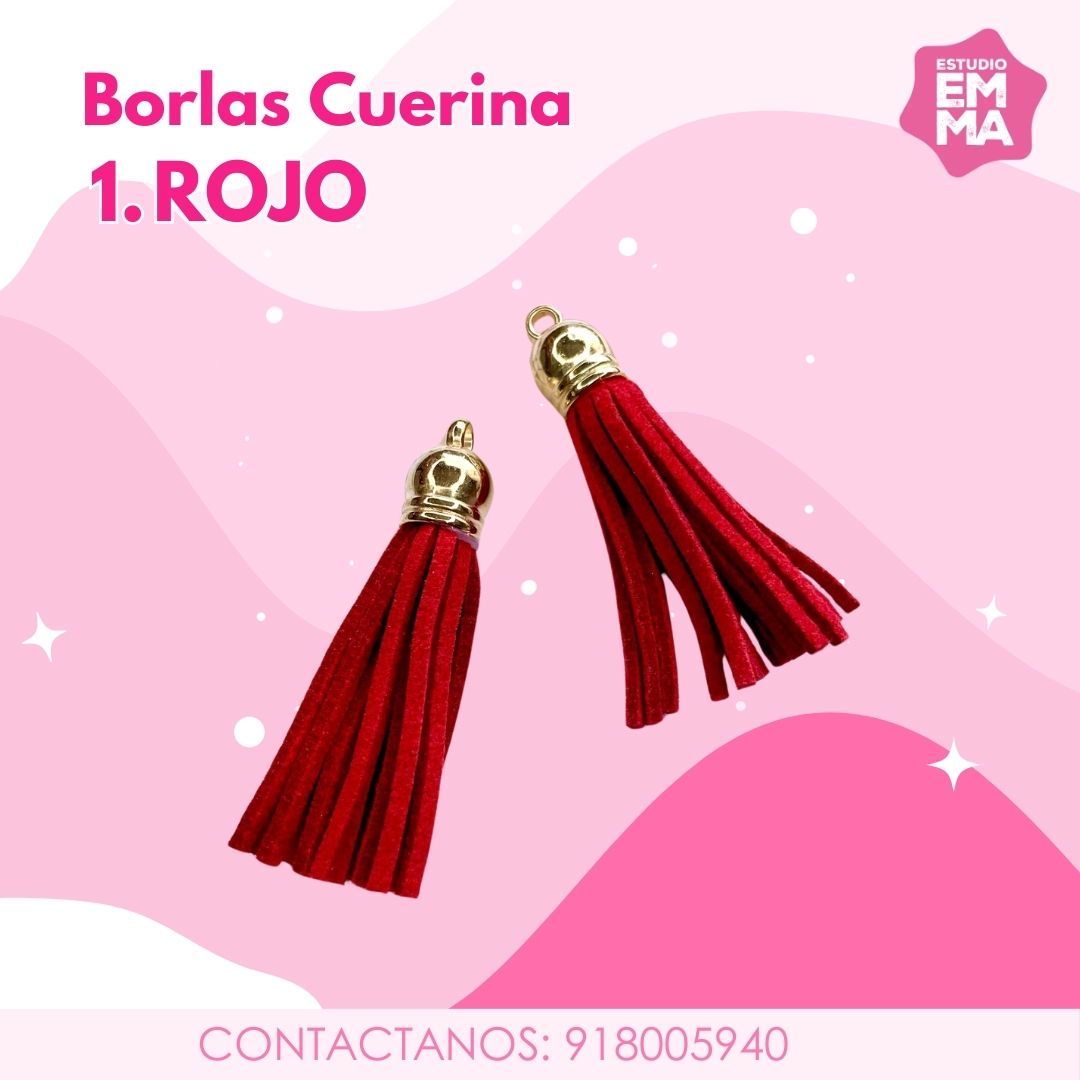 Borlas de cuerina Paq. 5 unidades