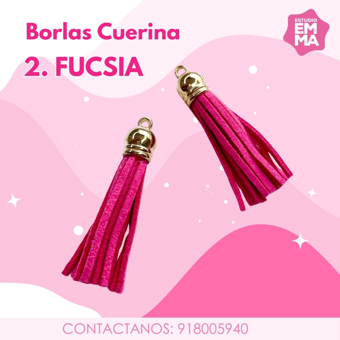 Borlas de cuerina Paq. 5 unidades