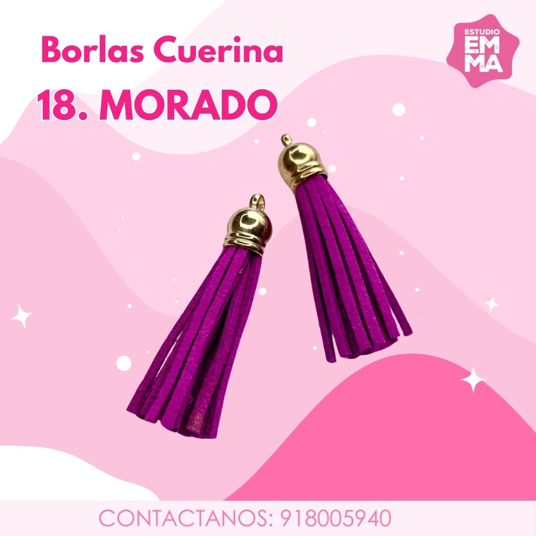 Borlas de cuerina Paq. 5 unidades