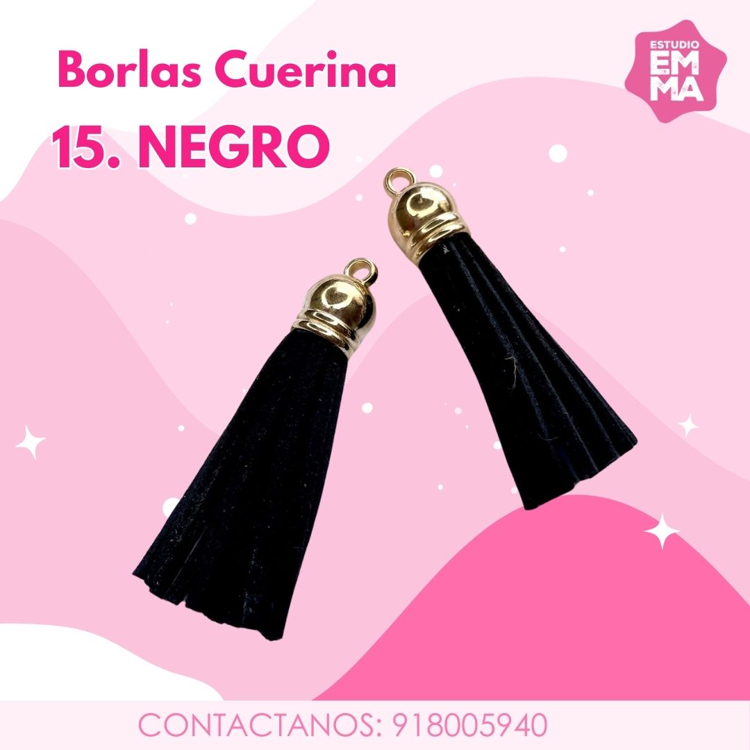 Borlas de cuerina Paq. 5 unidades