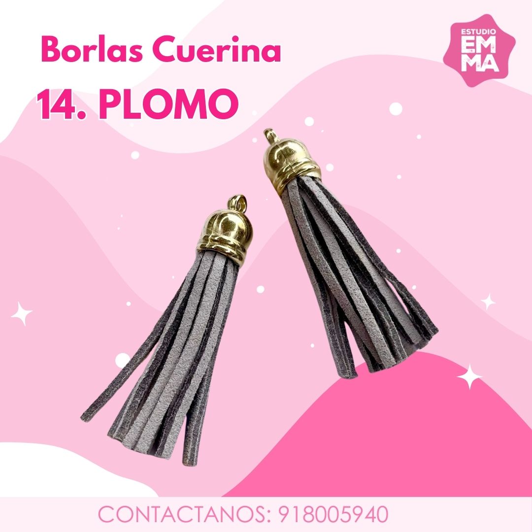 Borlas de cuerina Paq. 5 unidades