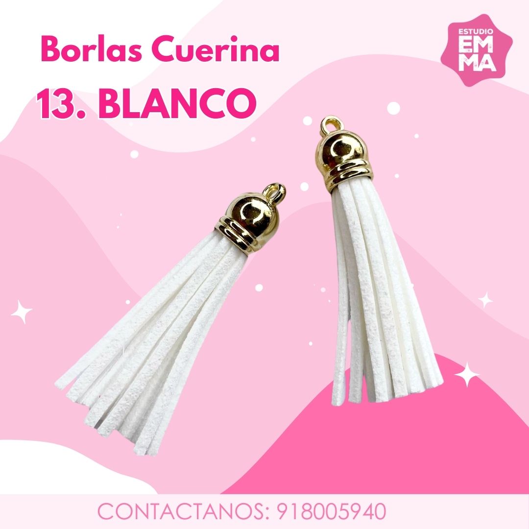 Borlas de cuerina Paq. 5 unidades
