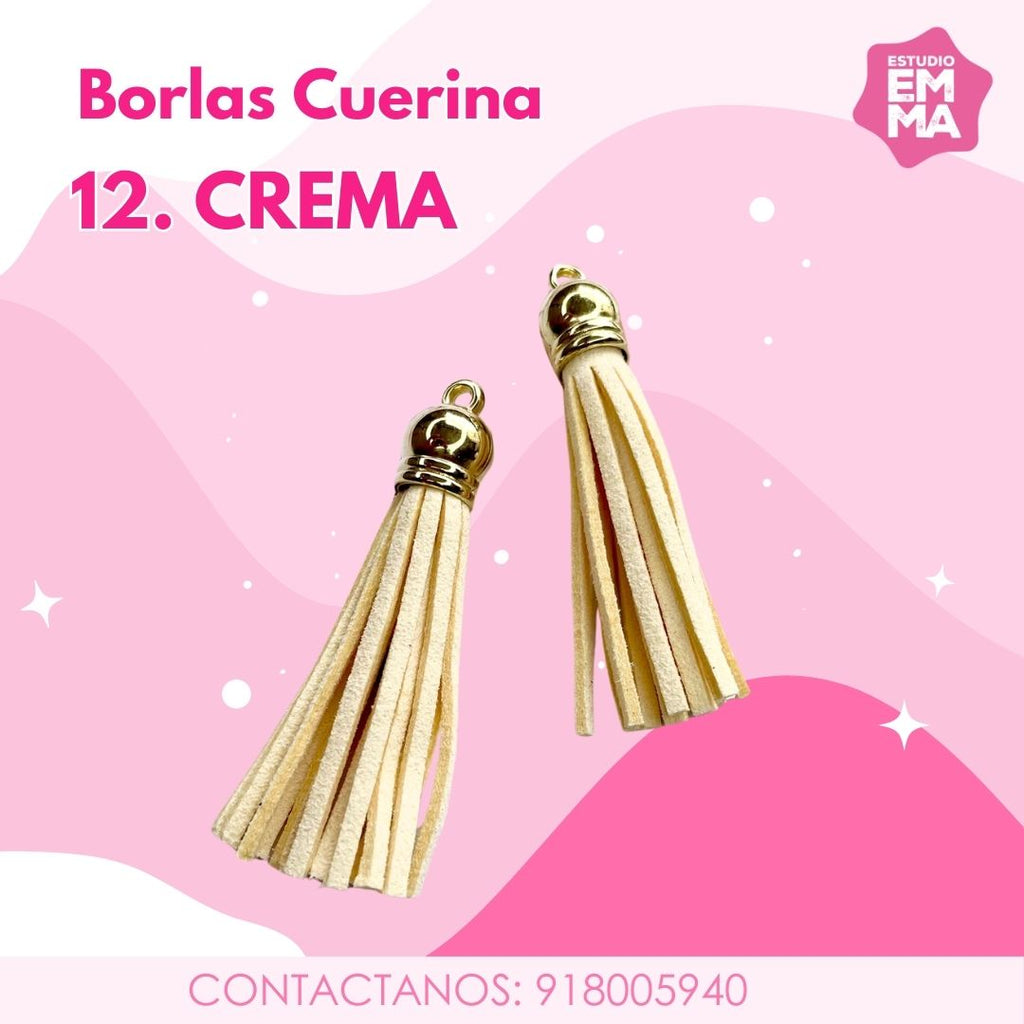 Borlas de cuerina Paq. 5 unidades