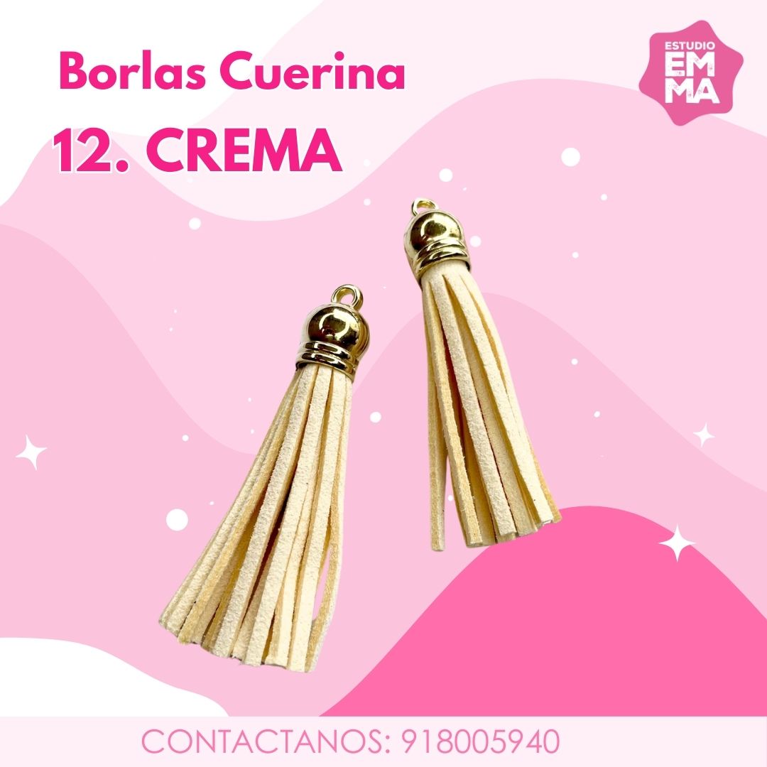 Borlas de cuerina Paq. 5 unidades