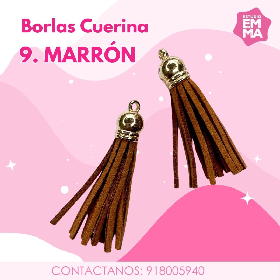 Borlas de cuerina Paq. 5 unidades