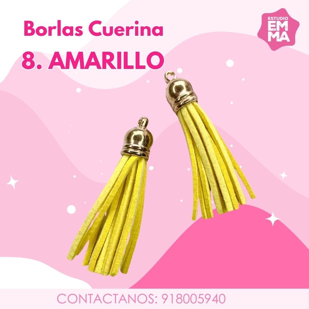 Borlas de cuerina Paq. 5 unidades