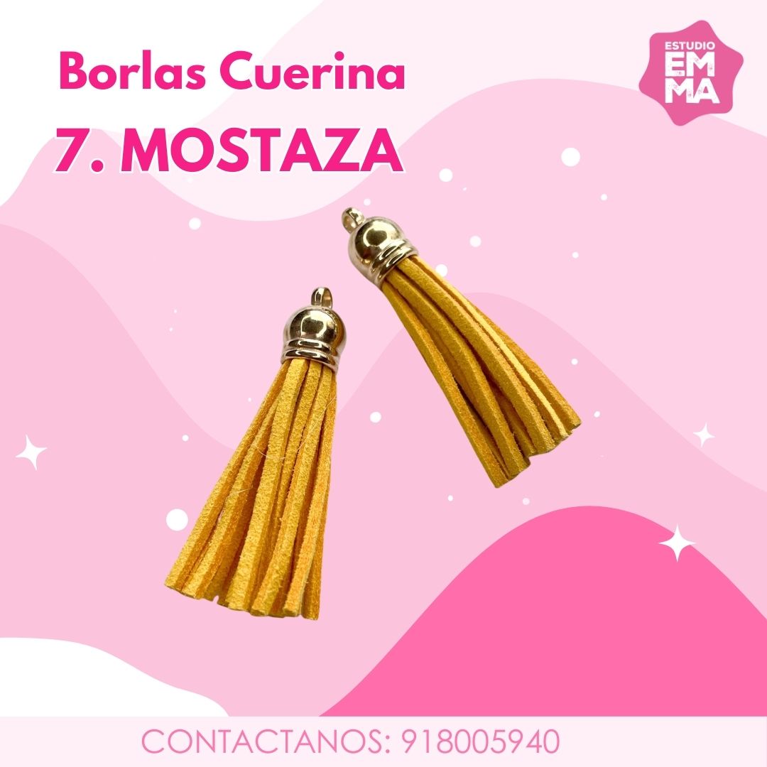 Borlas de cuerina Paq. 5 unidades