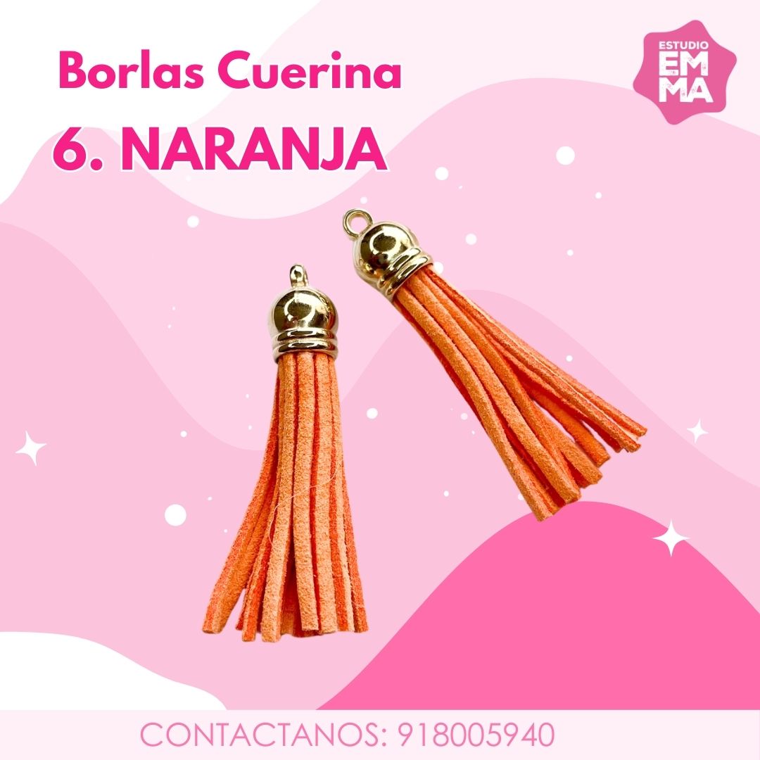 Borlas de cuerina Paq. 5 unidades