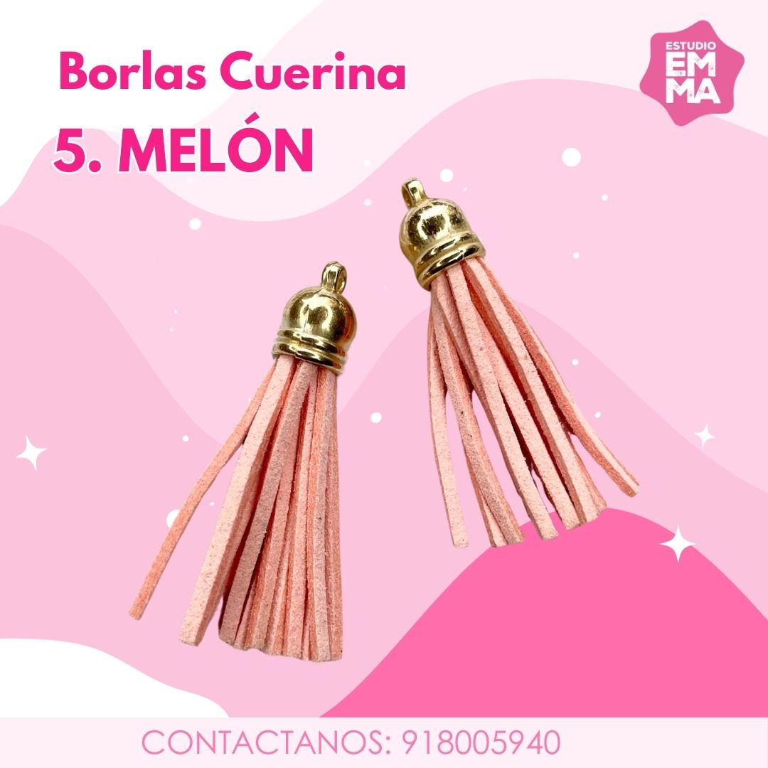 Borlas de cuerina Paq. 5 unidades