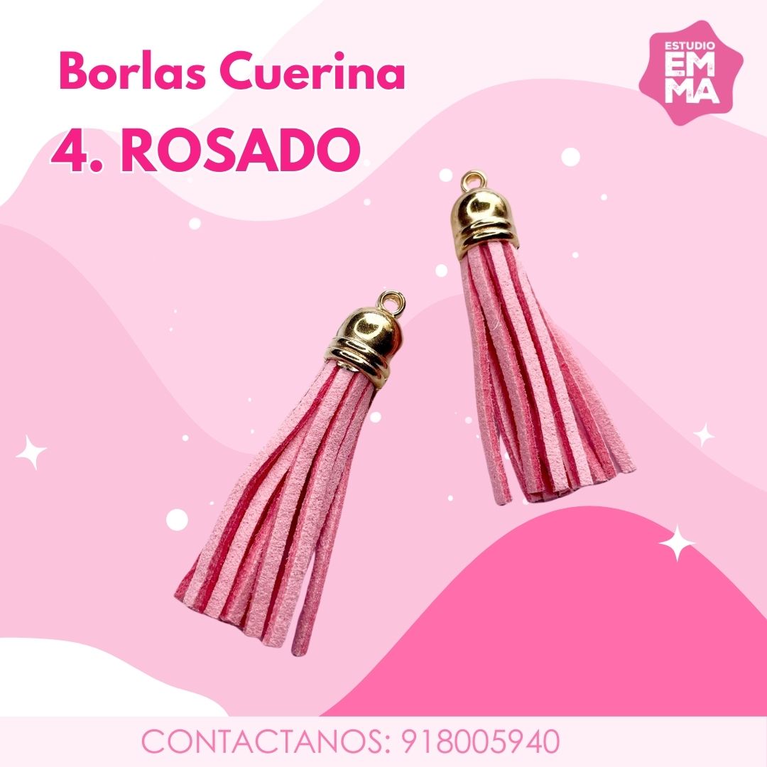 Borlas de cuerina Paq. 5 unidades
