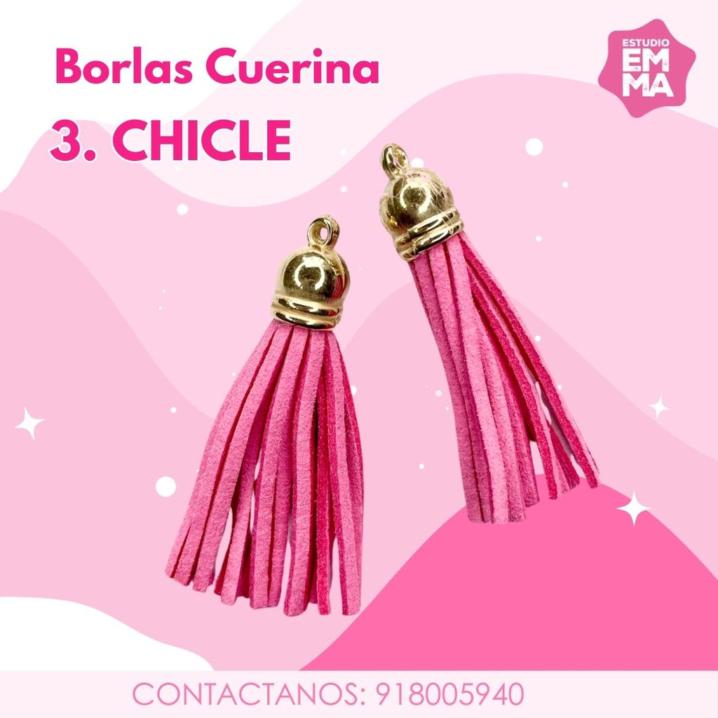 Borlas de cuerina Paq. 5 unidades