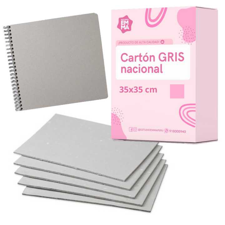 CARTON GRIS 34X34 CM UNIDAD