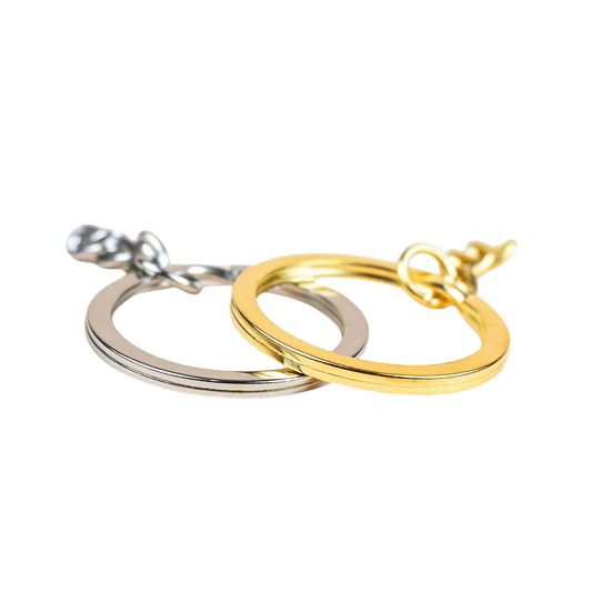 ARGOLLAS DE LLAVERO PAQ. 10 UNID DORADO