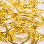 ARGOLLAS DE LLAVERO PAQ. 10 UNID DORADO