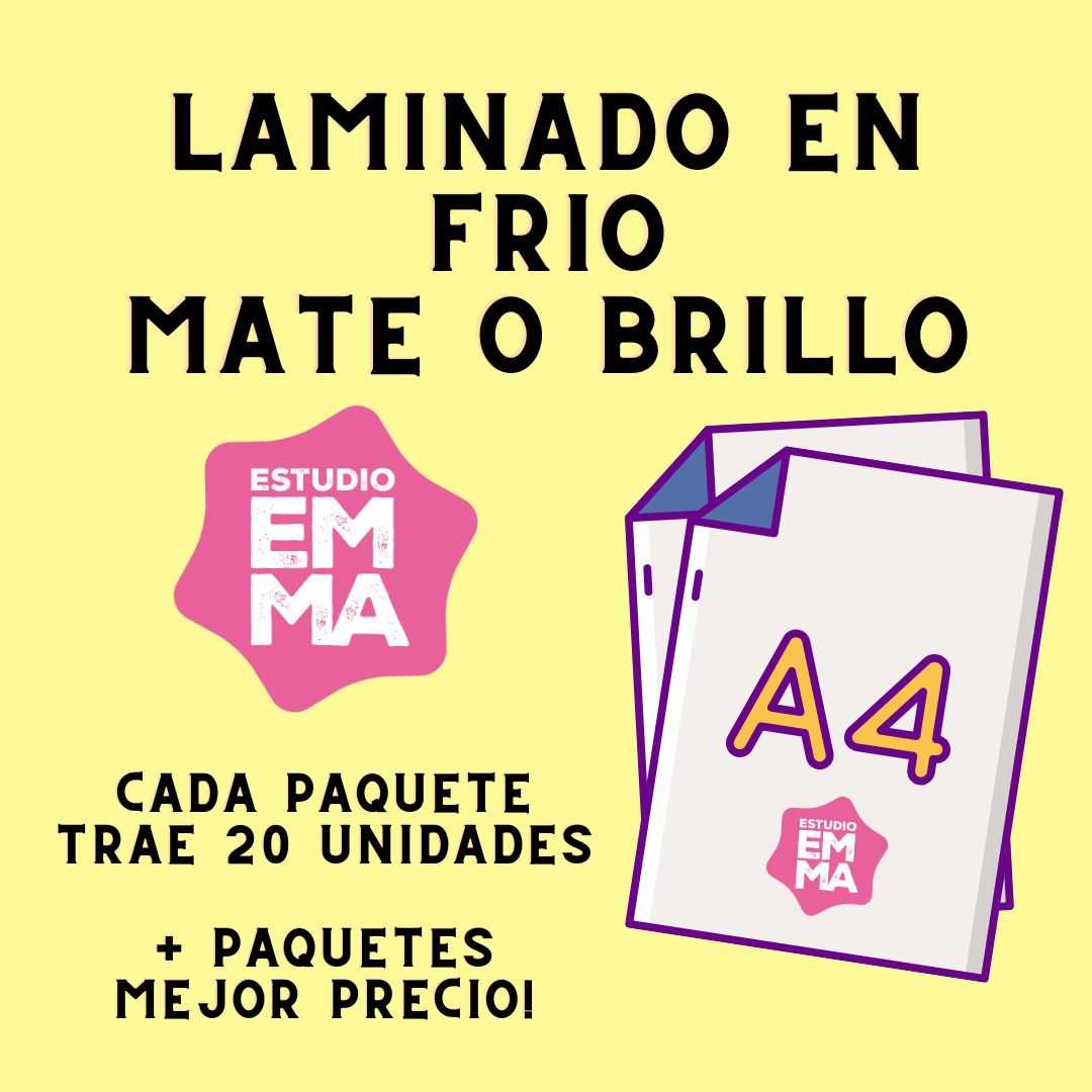 LAMINADO EN FRÍO PAQ. 20 UNIDADES