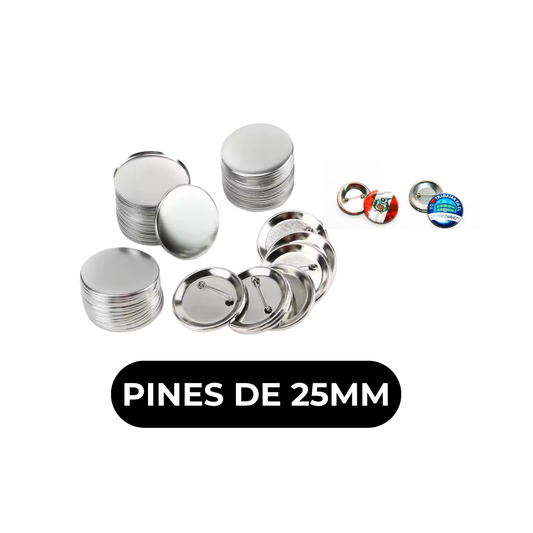 Insumo de pin metalicos 25 mm x 100 und