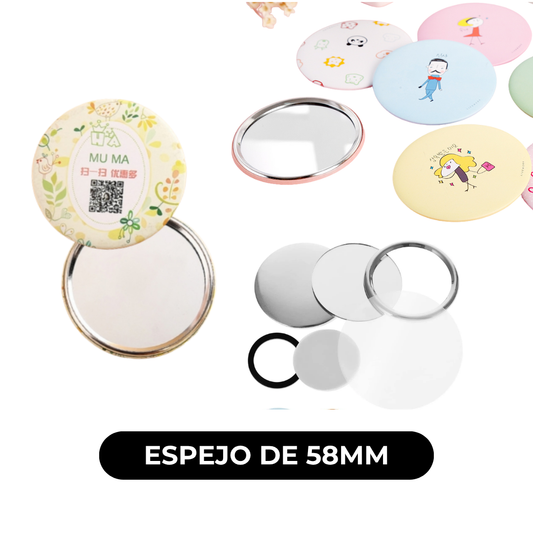 Insumo de Espejo 58mm - aro de plastico x 10 und