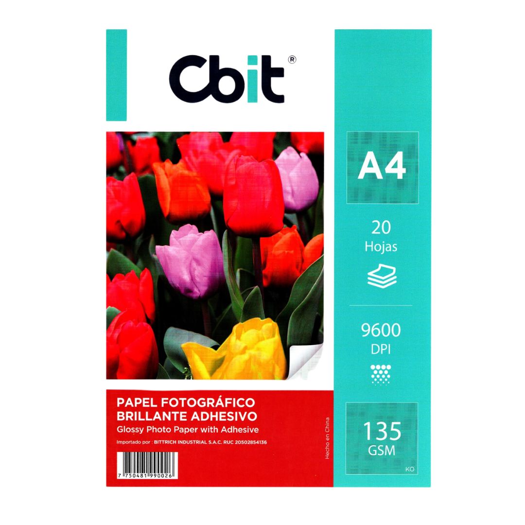 FOTOGRAFICO ADHESIVO 135GR PAQ. 20 UNID