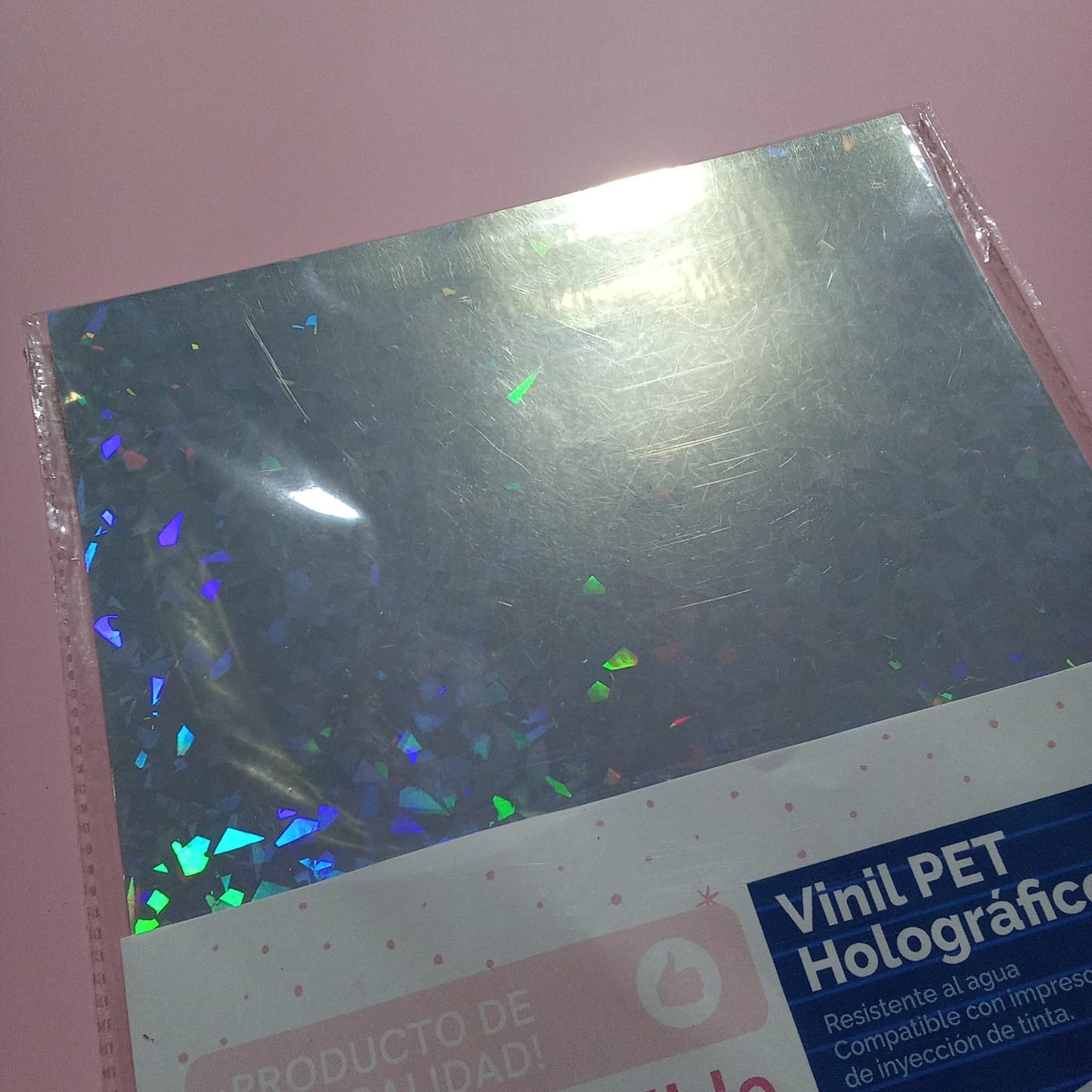 VINIL IMPRIMIBLE HOLOGRAFICO A4 X 10 UND