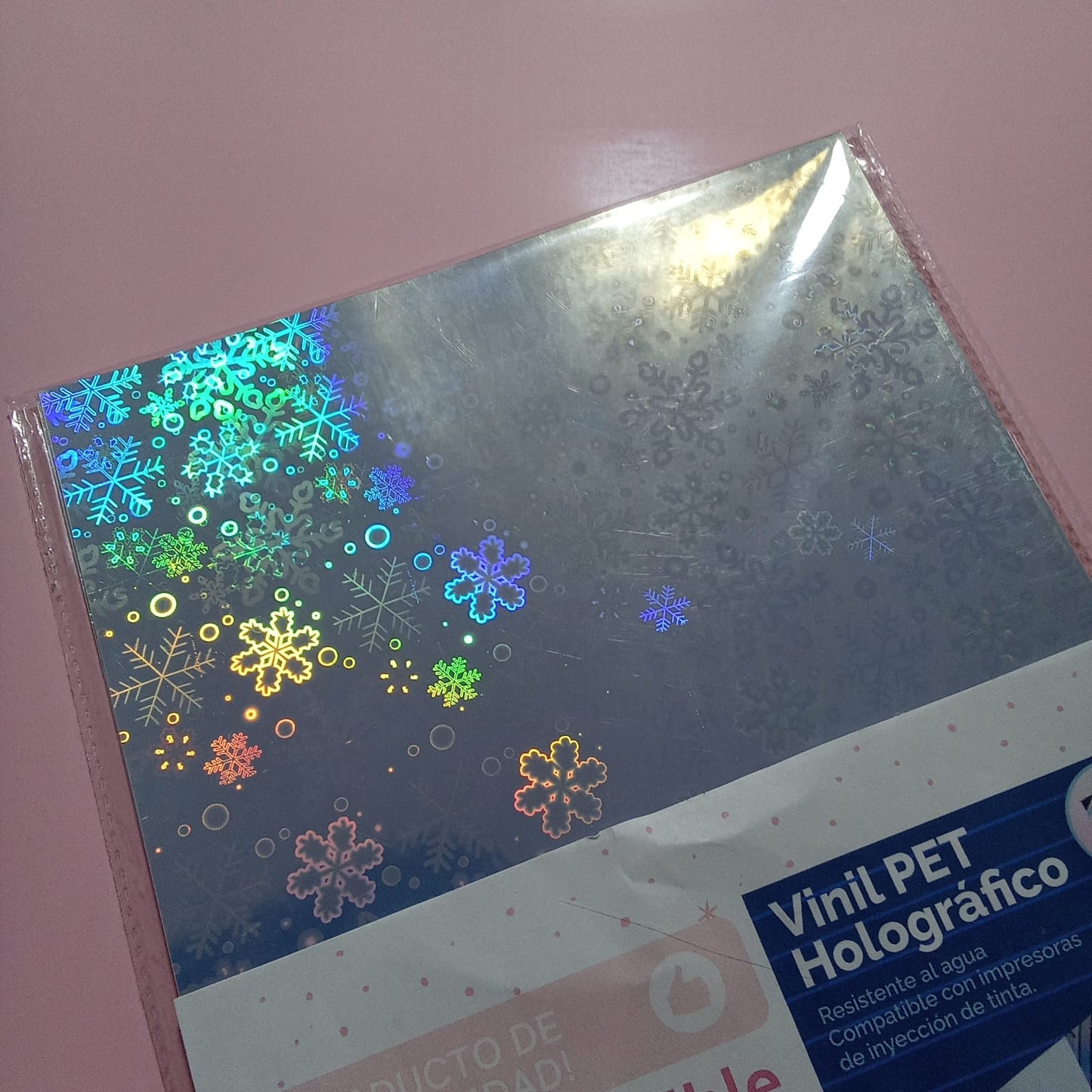 VINIL IMPRIMIBLE HOLOGRAFICO A4 X 10 UND