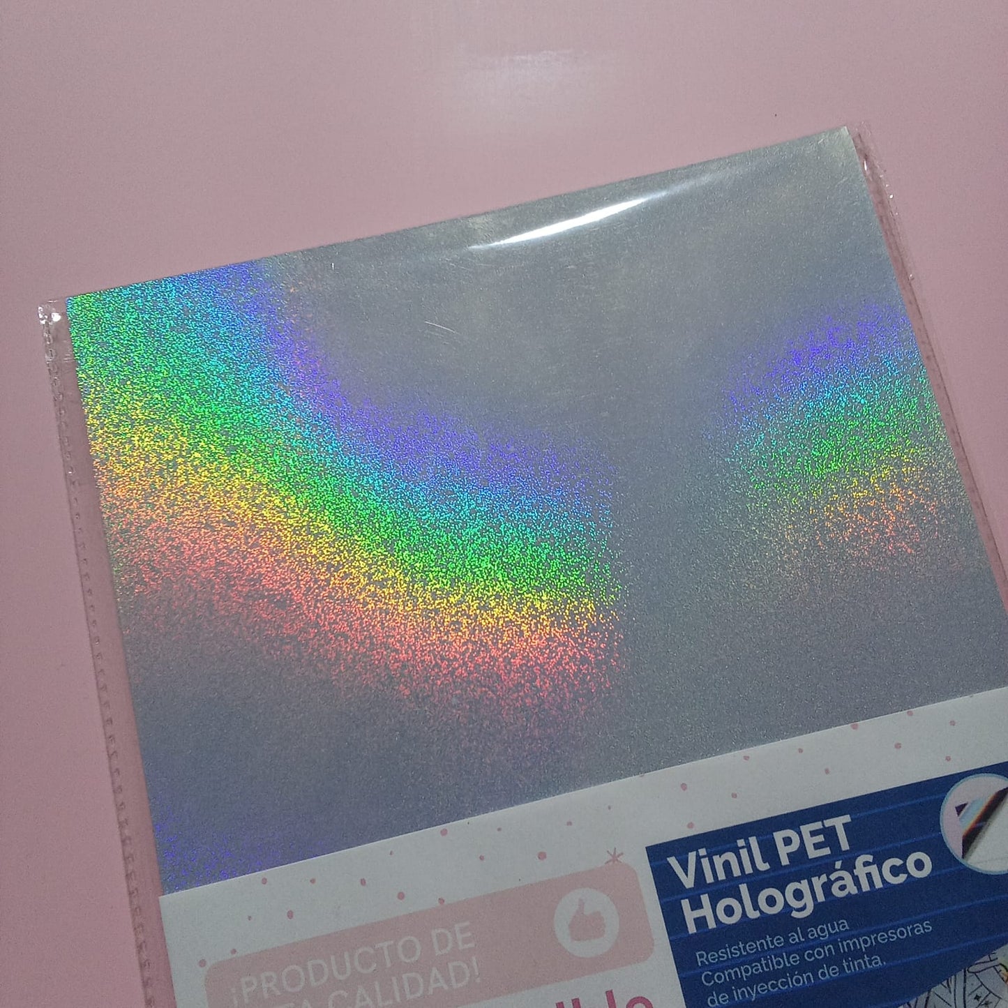 VINIL IMPRIMIBLE HOLOGRAFICO A4 X 10 UND