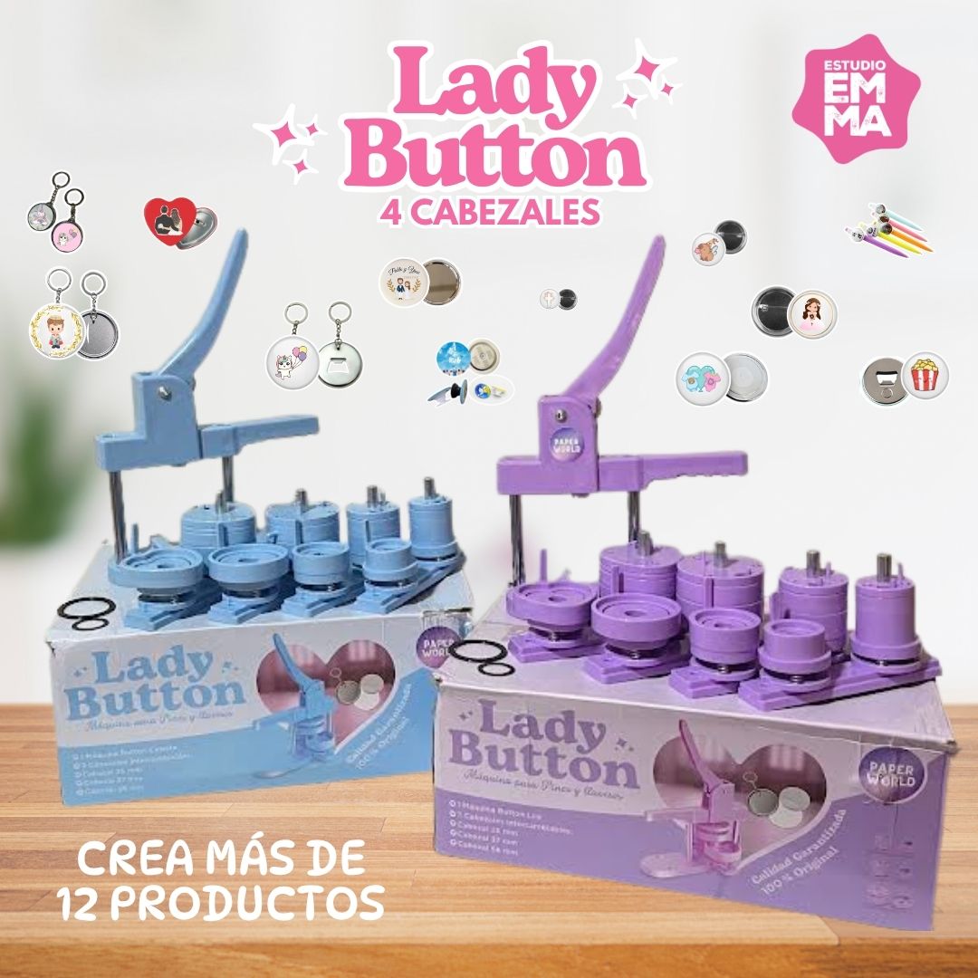 Lady Button - Máquina de llaveros