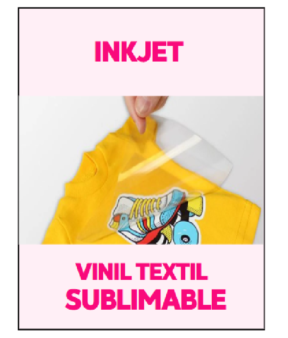 Vinil textil sublimable A4 x 5 Unid