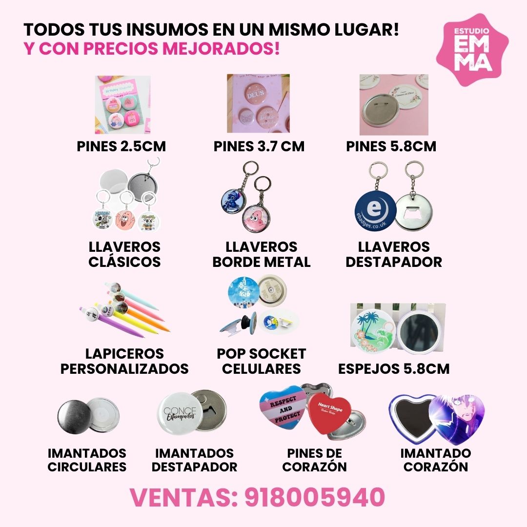 Lady Button - Máquina para crear LLAVEROS, PINES Y MÁS...